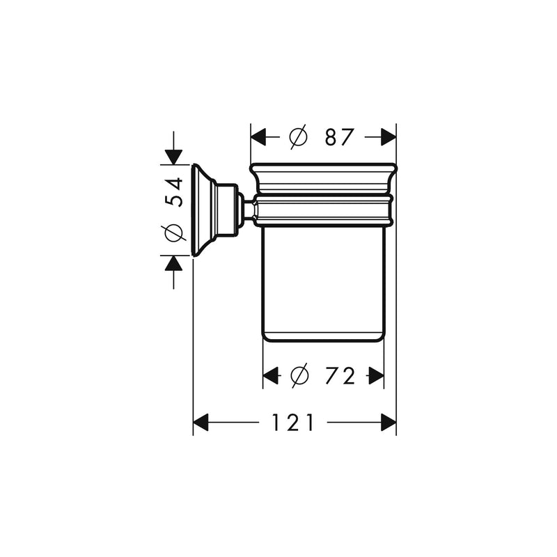 Hansgrohe - Zahnglas m. Halter AXOR MONTREUX 42134820 brushed nickel