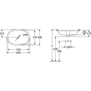 VILLEROY & BOCH - UnterbauWT Architectura 570x375mm ov o. ÜL Außenseite nicht glasiert we Alpin