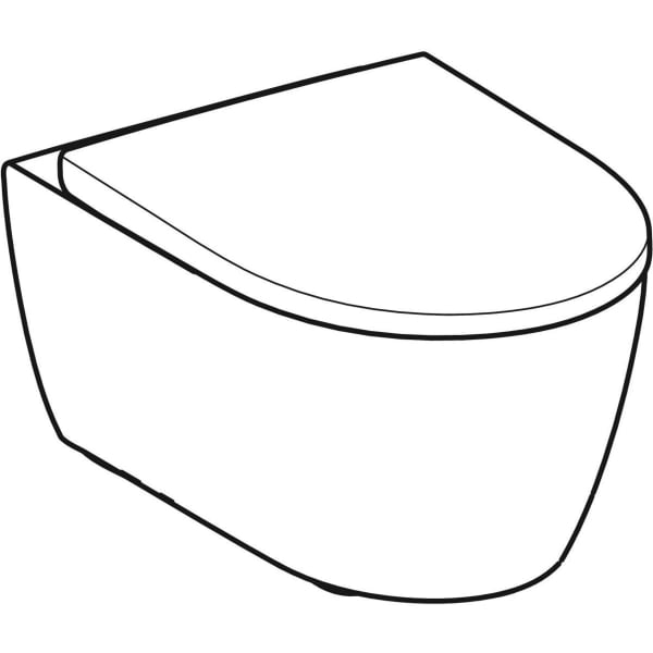 Geberit Vertriebs - iCon Set Wand-WC mit WC-Sitz, Rimfree Tiefspüler, geschl., T:53cm, weiß, Tect