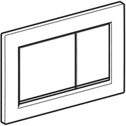 Geberit Vertriebs - Omega20 (ex Omega30) BetPl., 2-M-Sp. Square, schwarz /hgl.verchr