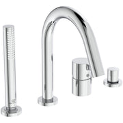 Ideal Standard - 4-Loch Wannenrandarm. JOY, m.Auslauf, Stab-HB u.Umsteller, Chrom