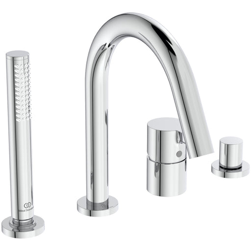 Ideal Standard - 4-Loch Wannenrandarm. JOY, m.Auslauf, Stab-HB u.Umsteller, Chrom