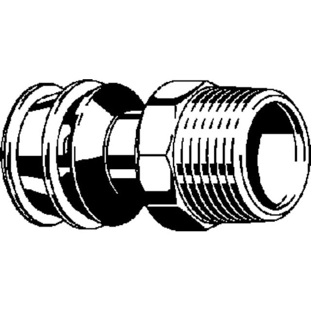 Viega - Übergangsstück RAXOFIX 5311 16mm x 3/4 AG Siliziumbronze