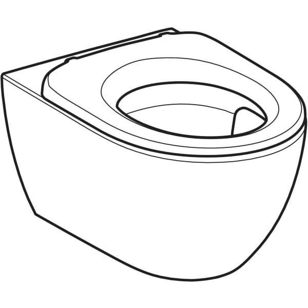 Geberit Vertriebs - Acanto Set WWC m. WC-Sitzring, Tiefsp TFlush, geschl.Fo, T:53cm, KeraTect
