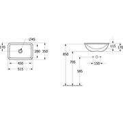VILLEROY & BOCH - EinbauWT Loop&Friends 4A6400 510x340 mm re-eckig m. ÜL. Weiß Alpin cplus