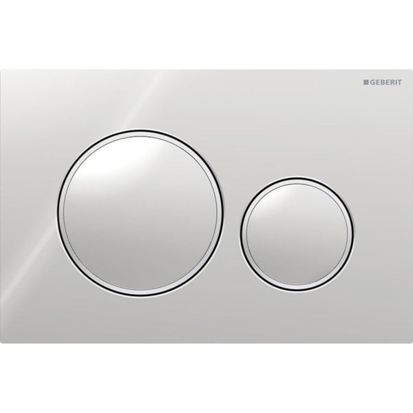 Geberit Vertriebs - BetPl. SIGMA20, für 2-Mengen-Sp. glanzchrom/mattchrom/glanzchrom