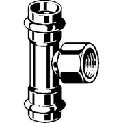 Viega - T-Stück PRESTABO 1117.2 42mm x 1/2 IG x 42mm Stahl verzinkt