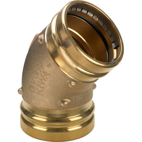 Viega - Bogen 45 Grad SANPRESS XL 2226XL 88,9mm Rotguss