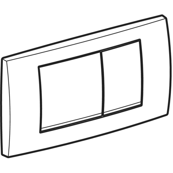 Geberit Vertriebs - Betätigungsplatte TWINLINE30 für 2-Mengen-Spülung weiß/glanzchrom