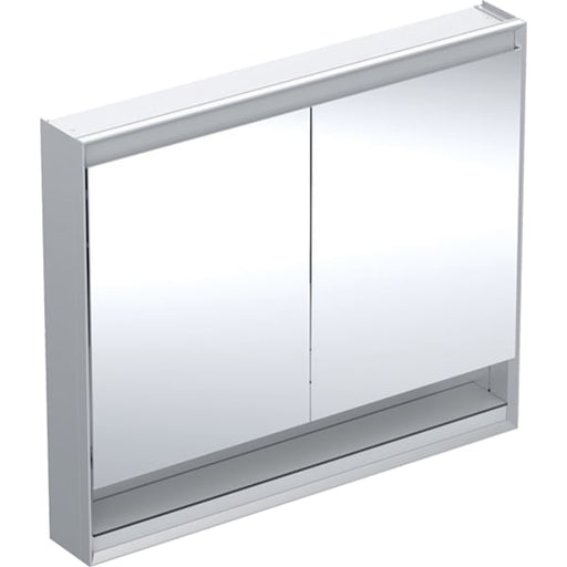 Geberit Vertriebs - ONE Spiegelschrank mit Ni/Comf.Light 2 Türen, AP-Mont., 105x90x15cm, alu