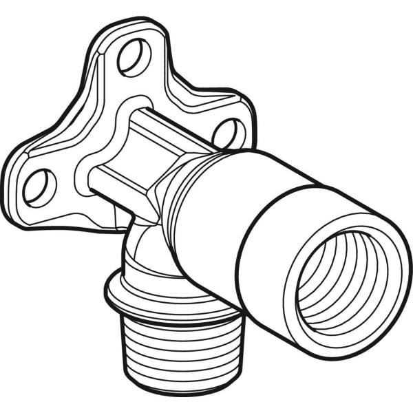 Geberit Vertriebs - Anschlusswinkel 90Gr mit AG für MEPLAFIX Rg MF1/2-Rp1/2 L:66mm