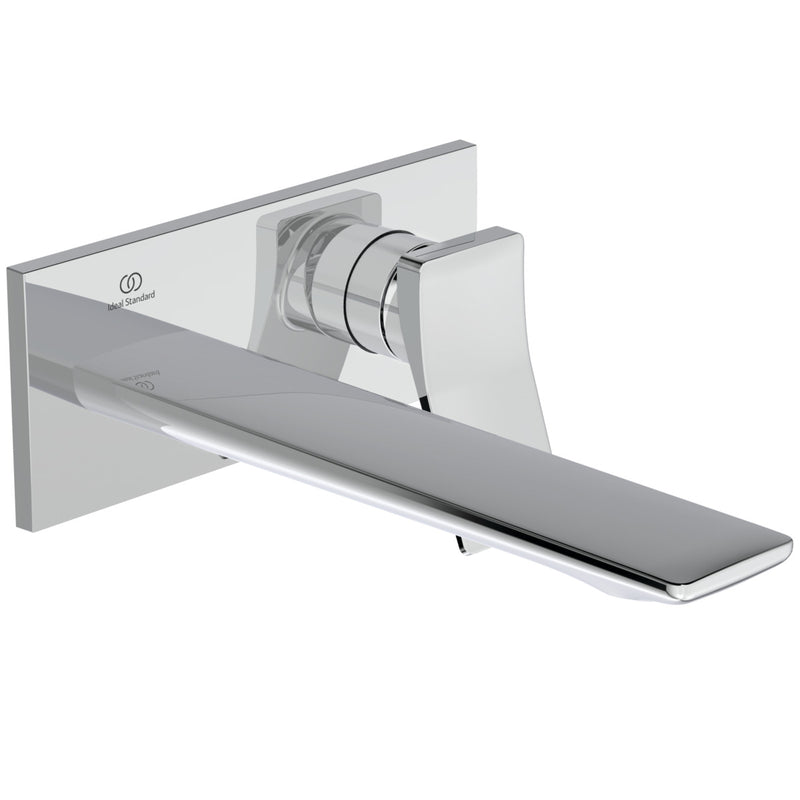 Ideal Standard - Wand-Waschtischarmatur CONCA, BS2, eckige Rosette, Ausld.225mm, Chrom