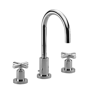 Dornbracht - Waschtisch 3-Locharmatur TARA 20710892 Kreuzgriff platin gebürstet