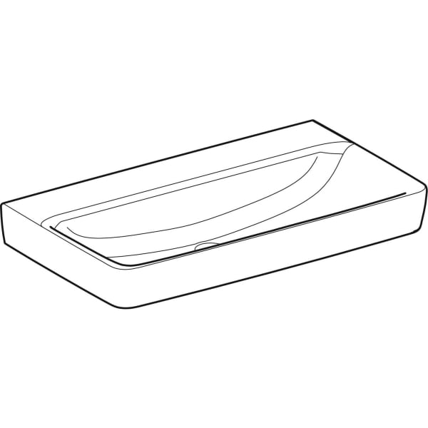 Geberit Vertriebs - RENOVA Plan Waschtisch, 85x48cm o. Hl., o. Ül., weiß, KeraTect, NEU