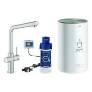 Grohe - Armatur und Boiler RED Duo 30327 30327 M-Size L-Auslauf supersteel