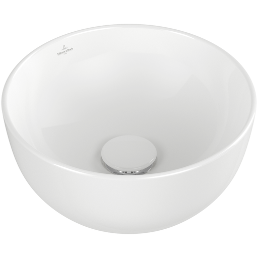 VILLEROY & BOCH - Aufsatzwaschbecken Artis 325x325mm Rund ohne Überlauf Weiß Alpin