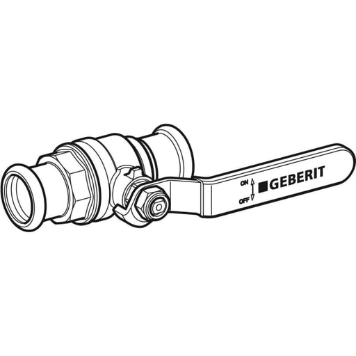 Geberit Vertriebs - C-Stahl Kugelhahn mit Pressmuffe Durchmesser: 22mm, # 94924