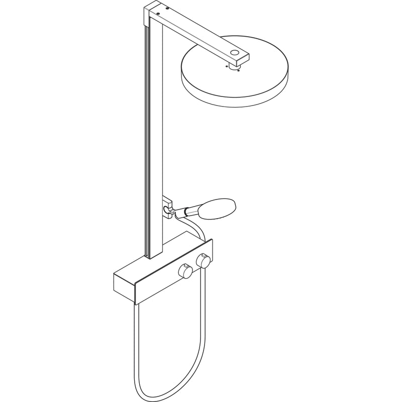 Hansgrohe - Showerpipe Rainfinity 350 mit Kopfbrause 360 mattschwarz