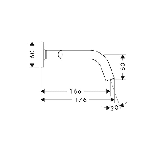 Hansgrohe - 3-Loch WT-Armatur AXOR CITTERIO M 34313 chrom Fertigset kurzer Auslauf