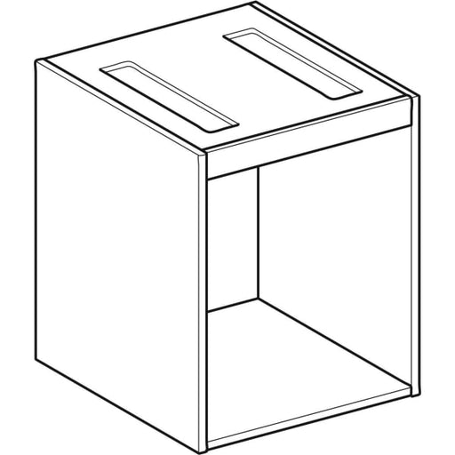 Geberit Vertriebs - Korpus für VariForm US mit 2 Schubl. für AS-WT, 45x55,2cm lava lackiert matt