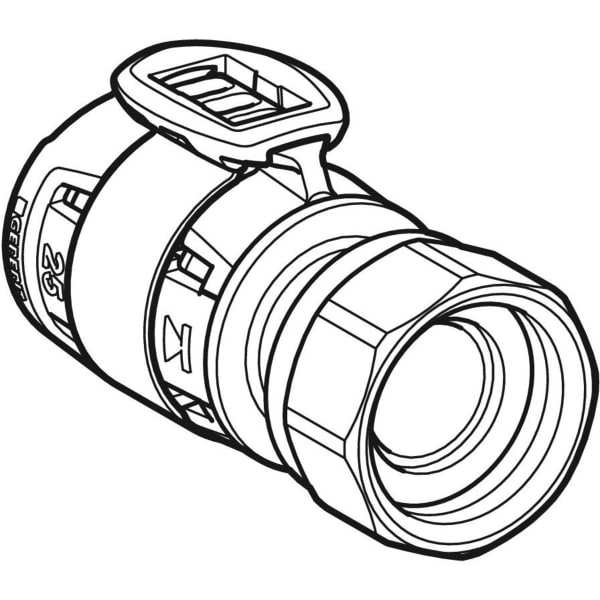 Geberit Vertriebs - FlowFit Anschluss gerade, mit ÜM FwF SiBr d25-G3/4