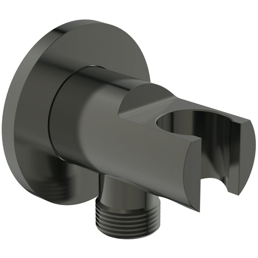 Ideal Standard - Wandhalter IDEALRAIN, runde Rosette, f.HB u.Brauseschlauch G1/2, MagneticGrey