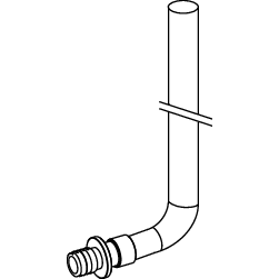 TECE SE - TECEflex HK-Montagewinkel, L: 330mm für 20mm Rohr, vernickelt, # 714020