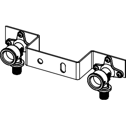 TECE SE - Montageeinheit FLEX m. Wandscheiben 150 mm 16 x Rp1/2, verz. Stahlhalter RG