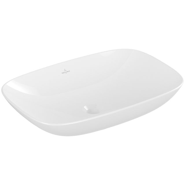 VILLEROY & BOCH - Aufsatzwaschbecken Loop&Friends 620x 420mm re-eckig m. ÜL. Weiß Alpin cplus