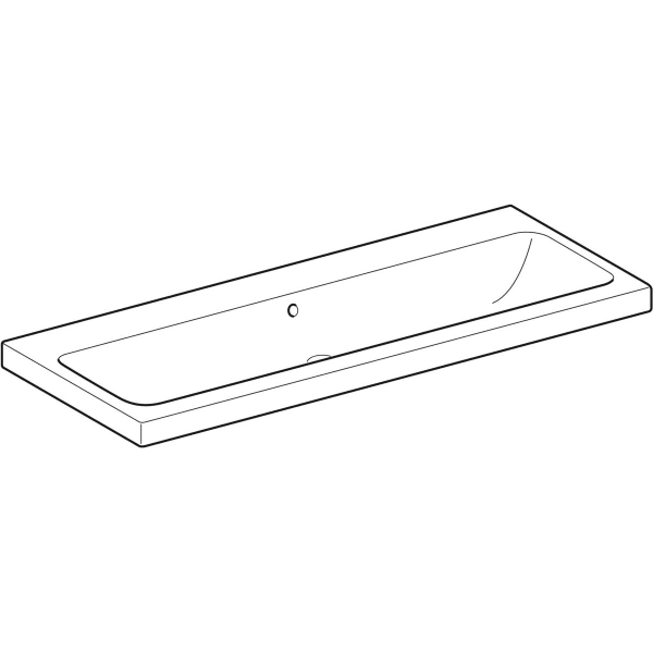 Geberit Vertriebs - iCon Light Waschtisch 120x48cm ohne Hahnloch, mit Ül., weiß, KeraTect