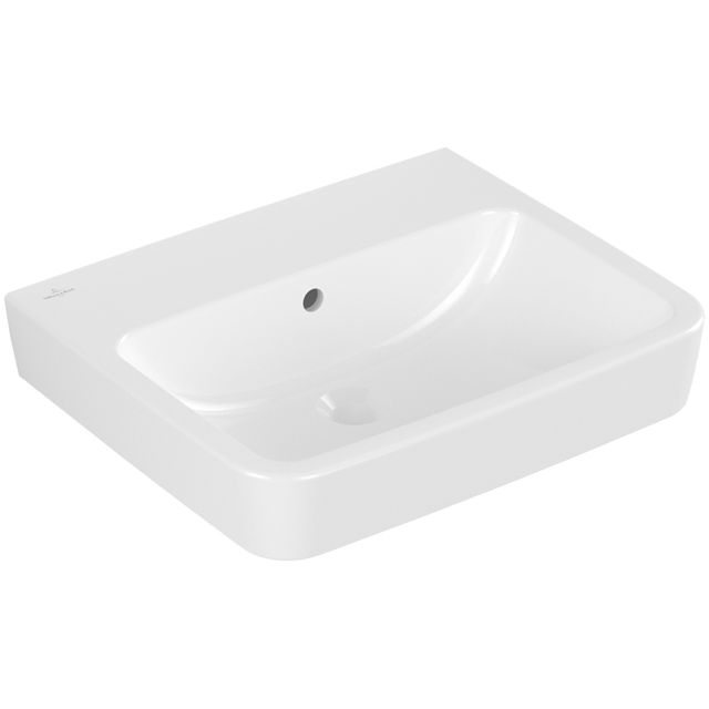 VILLEROY & BOCH - Waschbecken O.novo 550x460mm Eckig m. ÜL. geschliffen Weiß Alpin CeramicPlus