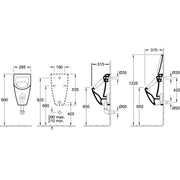 VILLEROY & BOCH - Urinalbecken A18 Ausführung für Deckel Typ 55370101 weiß