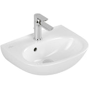 VILLEROY & BOCH - Handwaschbecken O.novo 450x360mm Oval 1HL. ohne Überlauf Weiß Alpin
