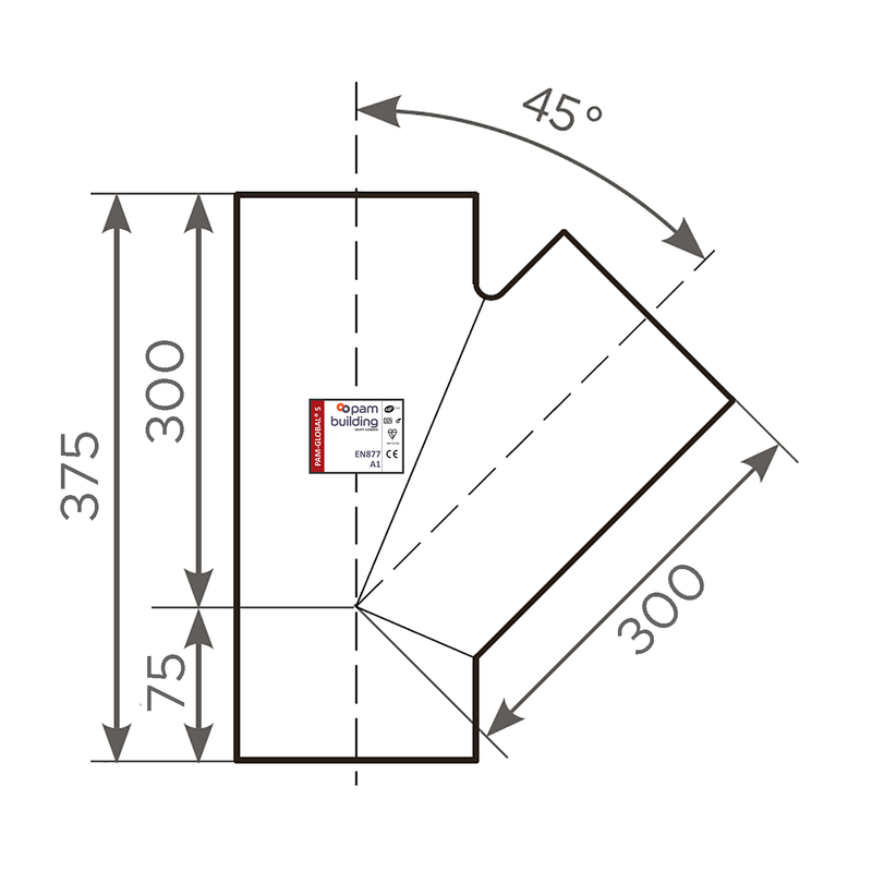 Fornatis - Abzweig DN 200x150 45 Grad