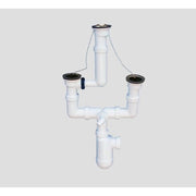 Sanitärtechnik Eisenberg - Ab- u.Überlaufgarnitur 11/2x40mm für Doppelspüle
