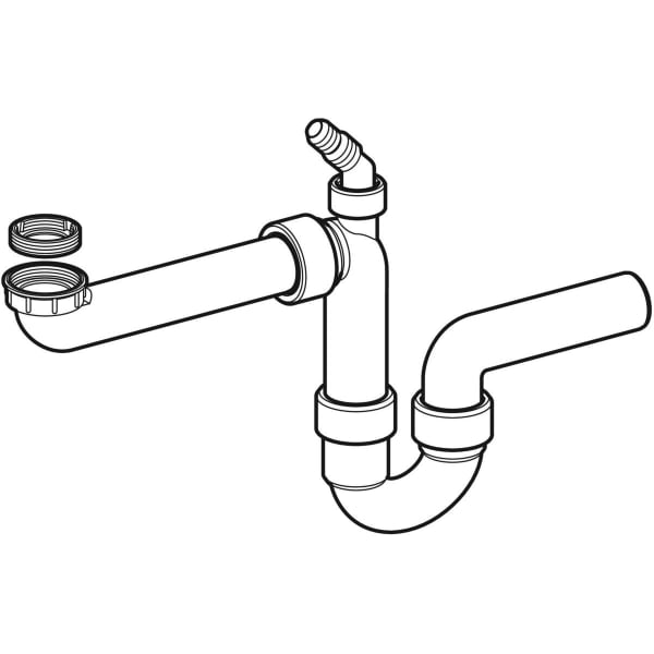 Geberit - Rohrbogengeruchsverschluss für ein Spülbecken Abgang horiz. G1 1/2x50