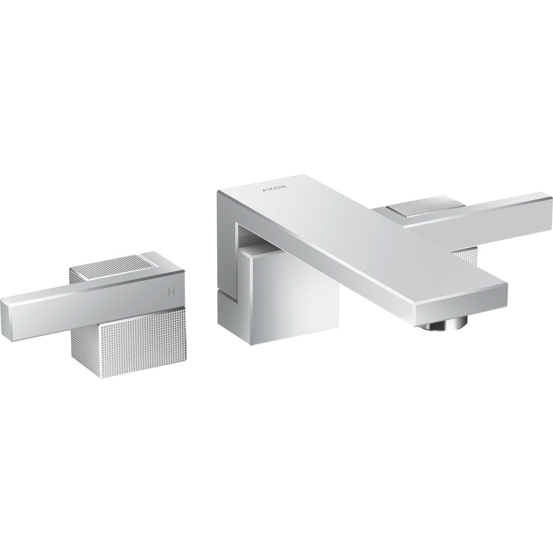 Hansgrohe - 3-Loch Waschtischarmatur AXOR Edge F-Set Wandmontage Diamantschliff chrom