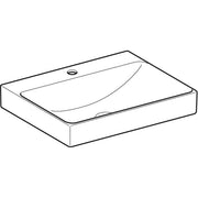 Geberit Vertriebs - ONE Waschtisch 60x48 cm, Abg. verti. m. Hl., o. Ül., weiß, KeraTect