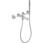 Hansgrohe - 3-Loch Fertigset Wannemisch.Wand UP Axor Citterio C mit Handbrause chrom