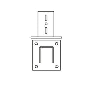 Walraven - Profilfuß Maxx BP80 für Maxx-Profil 80 / fv 185x185x210mm