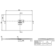 VILLEROY & BOCH - Duschwanne Squaro Infinity 1500x900x40mm re-eckig EB:re Anthracite