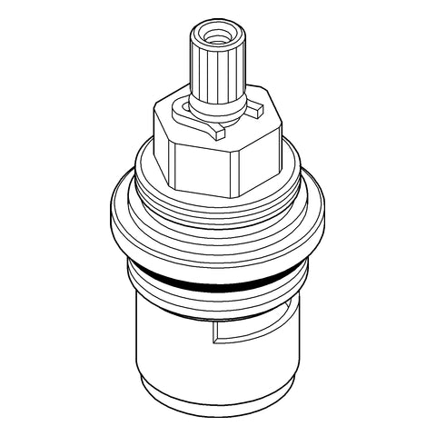 Grohe - Keramik-Oberteil 45888 3/4'' rechts, chrom