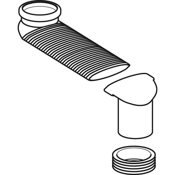 Geberit Vertriebs - Set Versprungbogen für Stand-WC