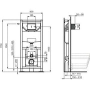 Ideal Standard - WC-Element 120 M PROSYS, mechanisch, 3 Höhen