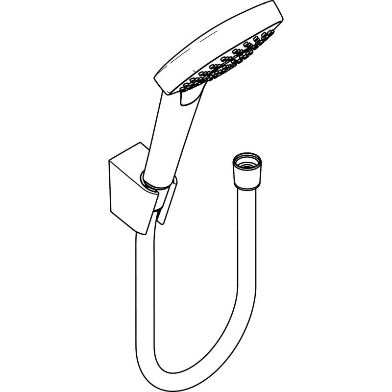 Hansgrohe - Brausenset CROMA Select E 1jet/Porter weiß/chrom Brauseschlauch 1250mm