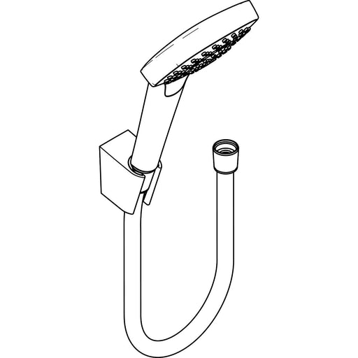Hansgrohe - Brausenset CROMA Select E 1jet/Porter weiß/chrom Brauseschlauch 1250mm
