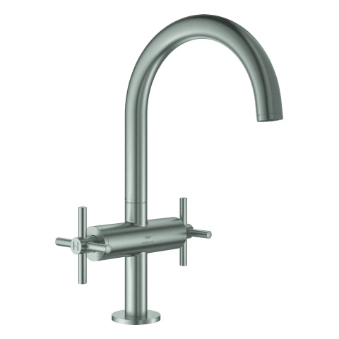Grohe - WT-Einlochbatterie Atrio 21144 DN15 L-Size Kreuz-Griff supersteel