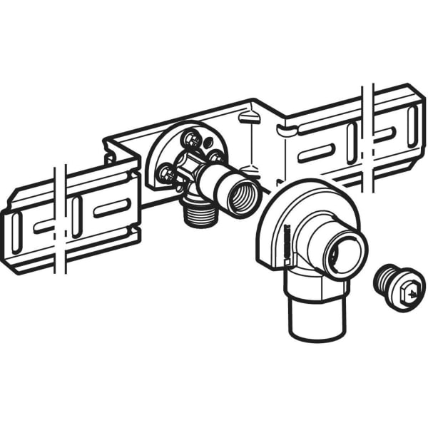 Geberit Vertriebs - Anschlusswinkel 90Gr mit AG für MEPLAFIX Rg RMF1/2-Rp1/2 L:52mm