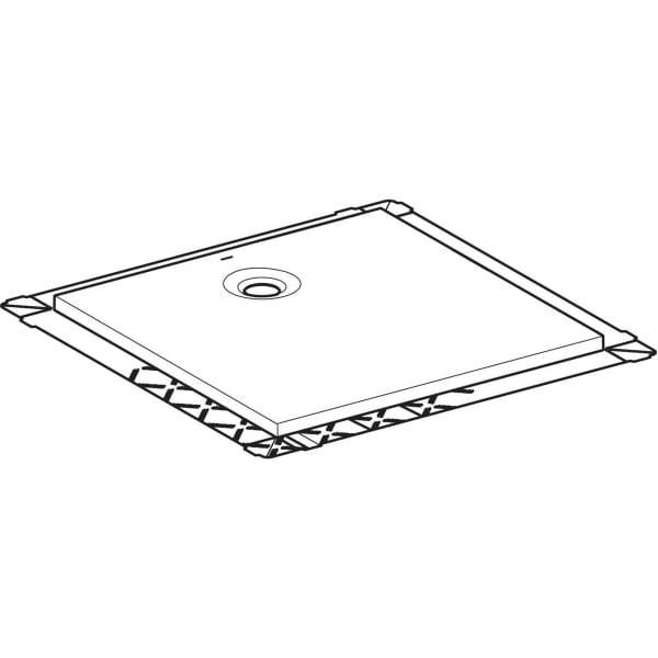Geberit Vertriebs - Olona Duschwanne 80 x 80 cm quadratisch, mit Dichtung , weiß matt