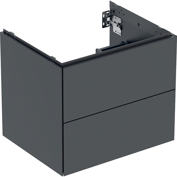 Geberit Vertriebs - ONE Unterschrank für WT/-Platte 2 Schubl., 59,2x50,4x47cm, schwarz matt